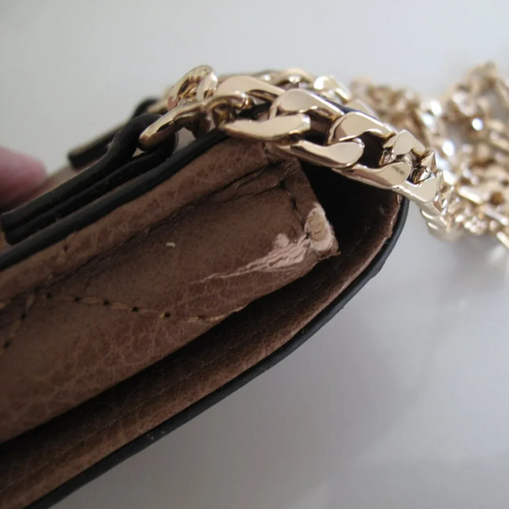 shoulder bag cover for phone and cards Dune London Gold tone Chain